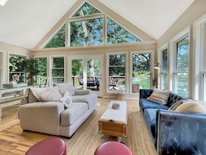 Sunroom sitting area- main level - perfect game area