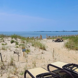 Enjoy direct access to the Cape Cod Bay beach