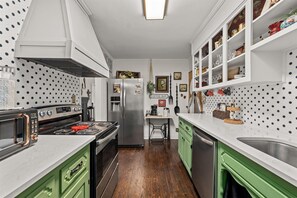 Kitchen with stainless steal appliances