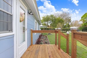 Welcoming front porch on your arrival.