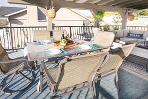 Great area for dining. BBQ right beside this area. 