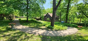 Spacious and fenced in back yard.