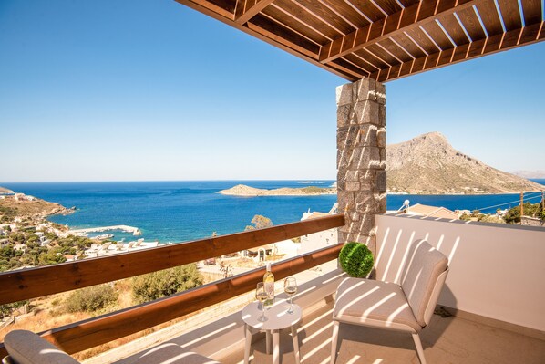 Nestled on our balcony, a unique standing hammock awaits.