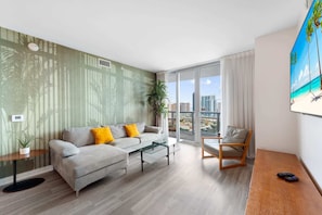 Living area. Treat yourself to a bottle of wine and catch the sunset after sunny day in beautiful Hallandale Beach