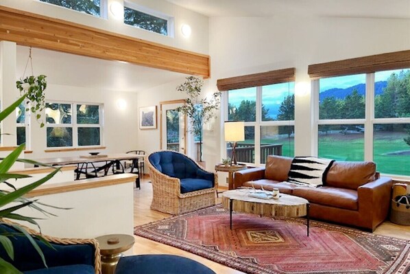 Living Room with views overlooking the golf course.