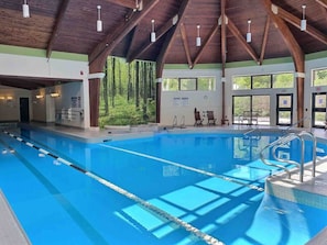 Spa at the Woods - Relax in our spacious indoor pool with limited hours for an exclusive experience.