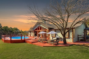 Backyard (newly added hot tub not pictured)