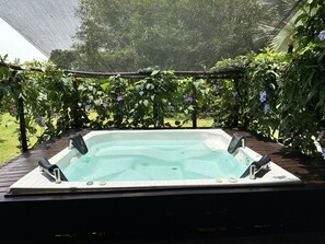 Outdoor spa tub