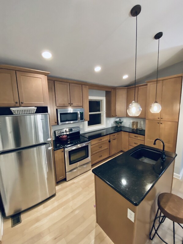 Fully stocked kitchen