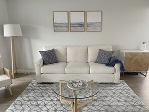 Relax in the extra large living room after a sun filled beach day