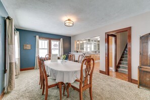 Dining Room | Dishware & Flatware Provided | 1st Floor