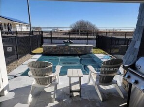 Private plunge pool and patio.