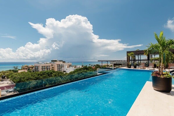 Take in the view of the turquoise blues of the Caribbean Sea