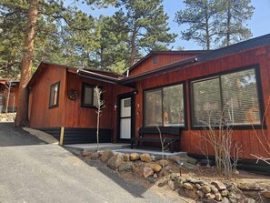 Cabin 3 has parking directly in front of the cabin.