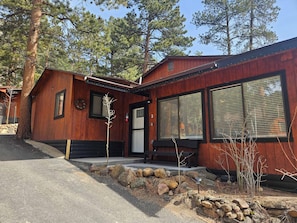 Cabin 3 has parking directly in front of the cabin.
