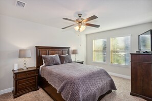 Beautifully decorated and furnished primary queen bedroom