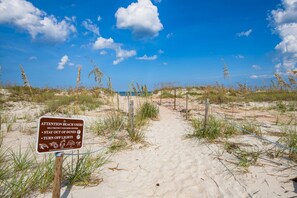 The beach is just a short walk away!