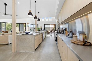 Coastal, rustic charm in this large cooks kitchen