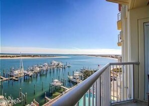 View from the balcony over the inlet