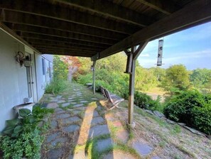 Lower walkway under rear  deck - walk out from lower level