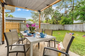 Outdoor patio furniture and games
