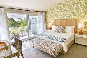 King bedroom with picturesque island views in the distance