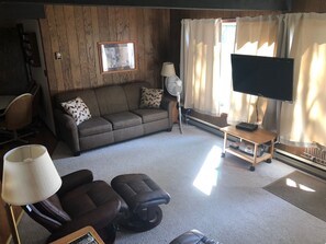 Base Camp 1 - Living Room with Large Screen Cable TV/DVD, Sofa with Double Hide A Bed.