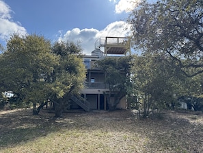 rear of property showing the new 2nd deck extension and 3rd deck with 360 views