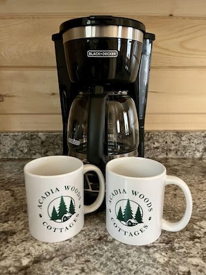 Coffee Maker and Mugs