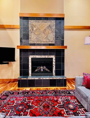 Amazing fireplace for cozy nights. 