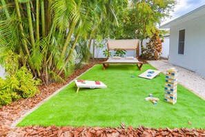 Outside lounge and games