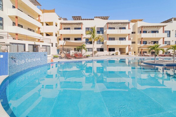 Spacious pool area, ideal for a sunny day