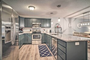 Fully stocked kitchen