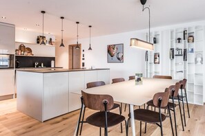 Dining area and kitchen