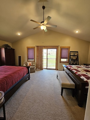 Master Bedroom with King and Queen bed with Tv