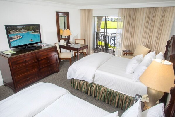 Luxuriate in the classic charm of our inviting bedroom, boasting a serene ambiance for a restful night.