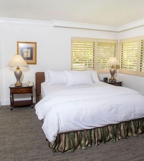 Elegant bedroom with thoughtful touches to ensure a restful sleep experience.