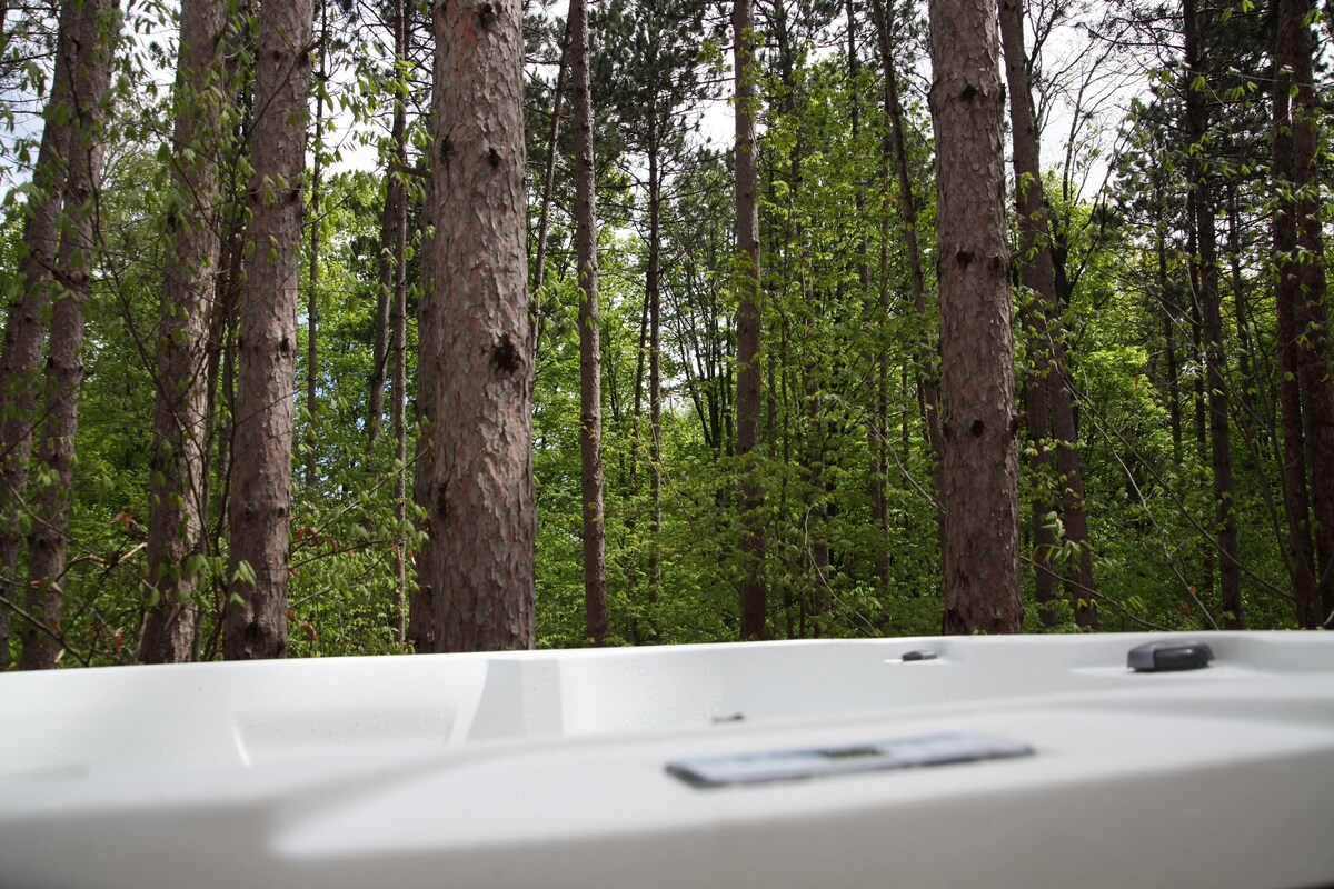 Luxury Dome + Hot Tub + Sauna + Northern MI + Kitchen + Bathroom + King + Queen!