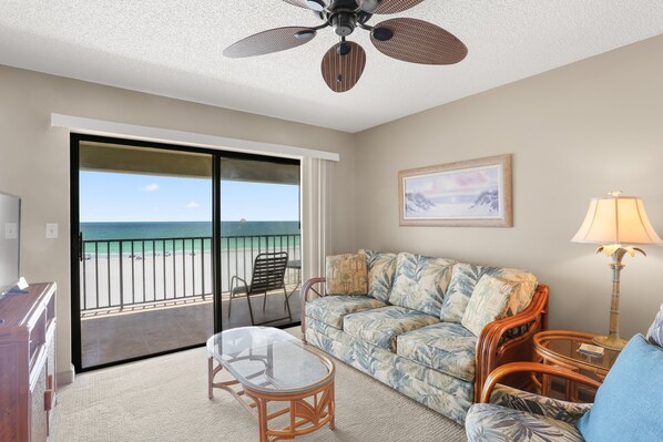 Living Room With Balcony Access