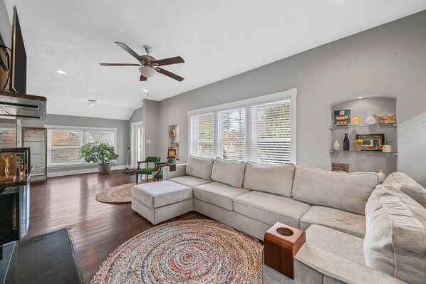Perfect living space for the family with plenty of seating the ideal spot to catch your favorite movie.