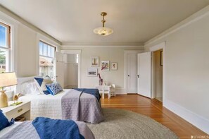  private half bathroom, two closets, and a dedicated working station