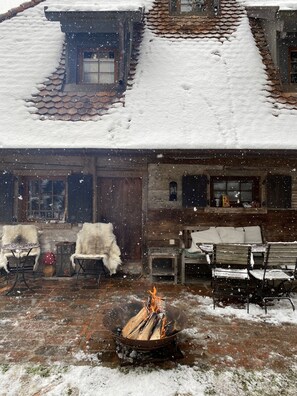 Gartenansicht im Winter