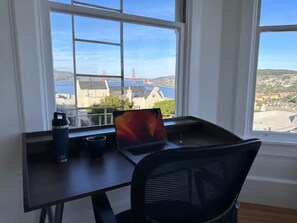 Complete with a stunning view of the iconic Golden Gate Bridge.
