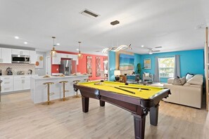 Beautifully Remolded Game Room/Kitchen/ Living Room