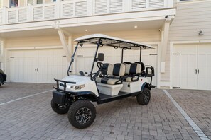 6 Seater Golf Cart Included with Your Rental!