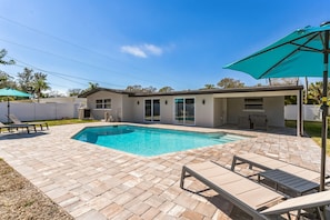 Enjoy the sunshine and fresh air at the beautiful, heated pool (heated to 82*)