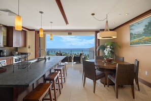 Relax and dine while ocean breezes fill the air.