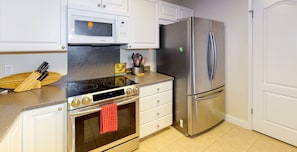 The kitchen has all the amenities you need in your home away from home.