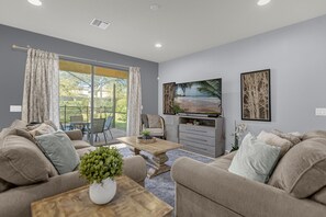Sliders right off to the pool! Comfortable and serene home  w/ pool heating!!