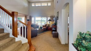 The entry into the home opens to the living area.